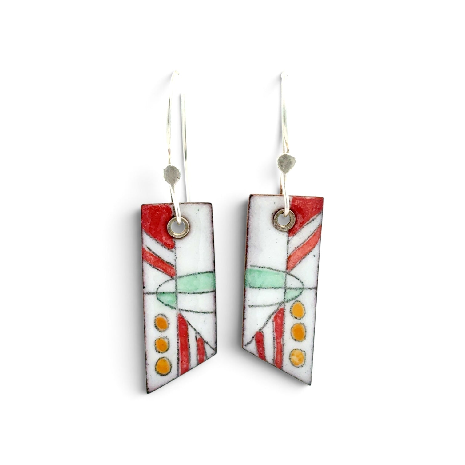 Terri Sauer: Enamel Earrings.