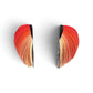 Naoko Yoshizawa: Orange, Rolled Shell Earrings