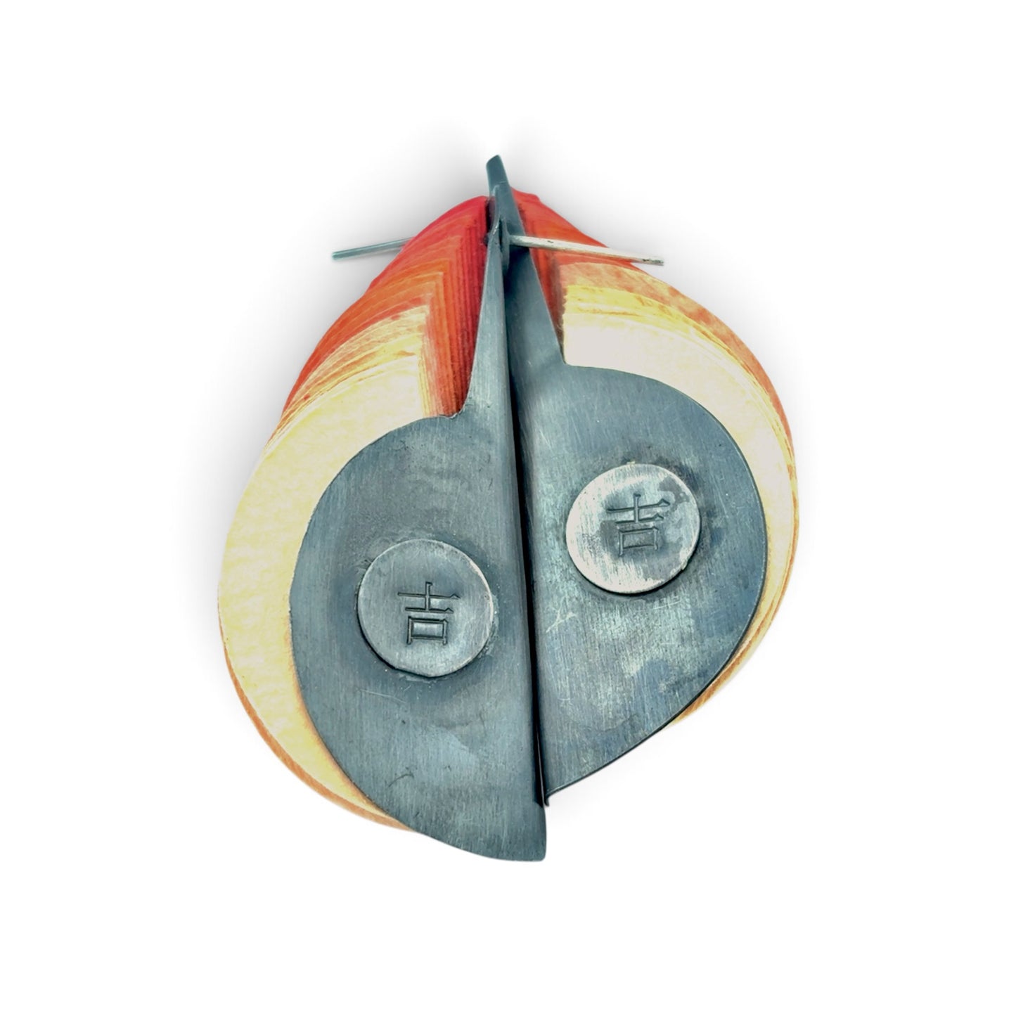 Naoko Yoshizawa: Orange, Rolled Shell Earrings