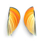 Naoko Yoshizawa: Yellow, Rolled Shell Earrings