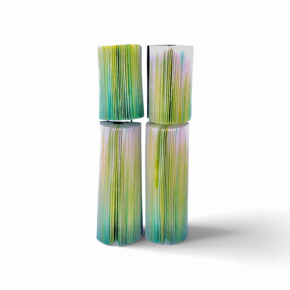 Naoko Yoshizawa: Yellow-Green, Two Rectangle Earrings