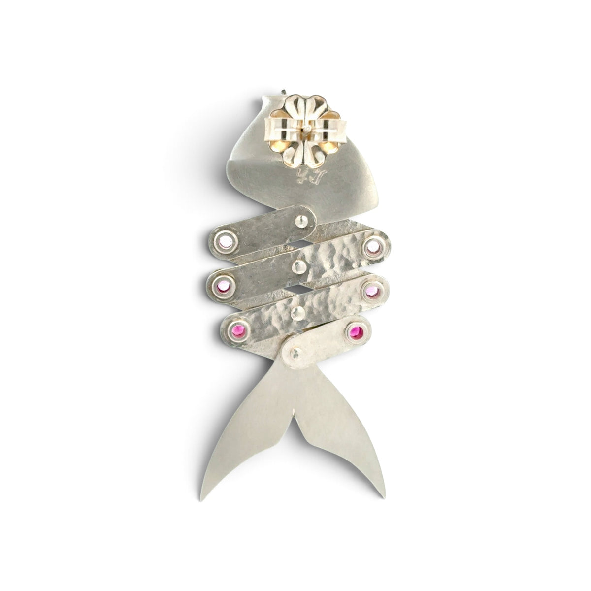 Yuri Tozuka: Large Pink Fish Earrings