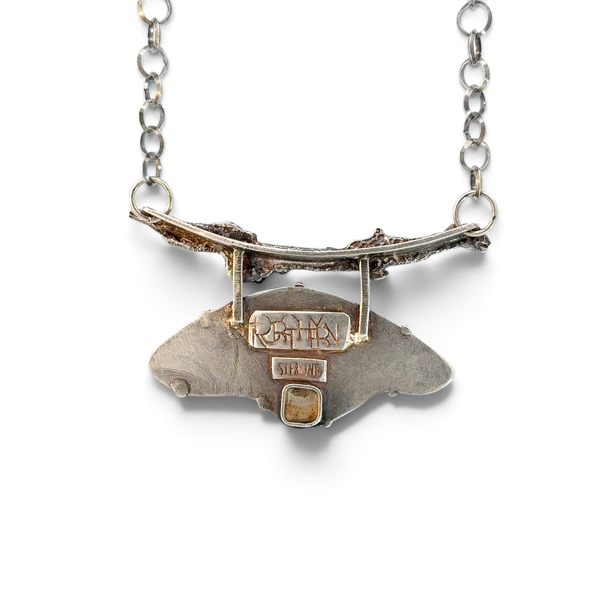 Dorothy Northern: Sterling Silver and Cobalto Calcite Necklace