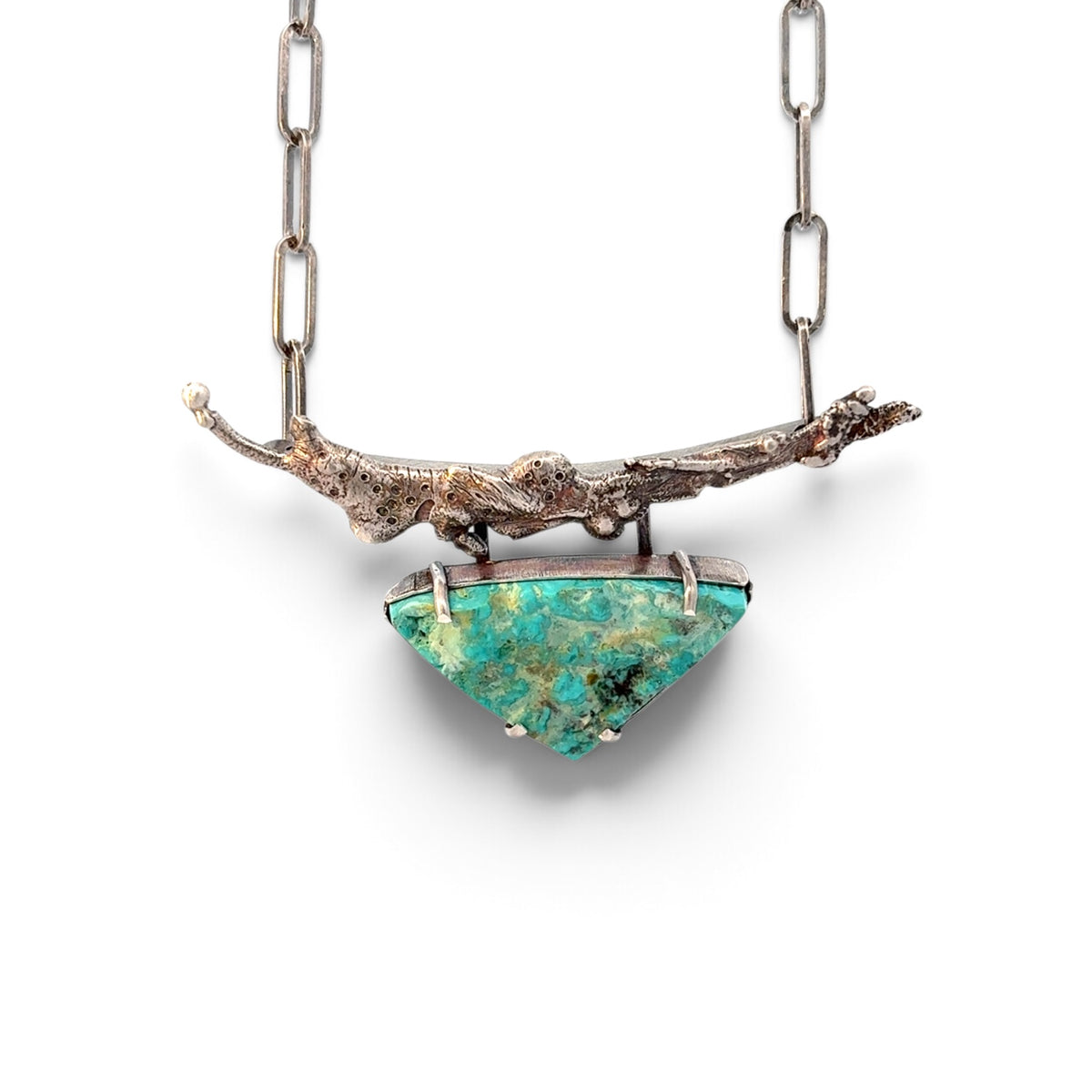 Dorothy Northern: Sterling Silver and Natural Turquoise Necklace