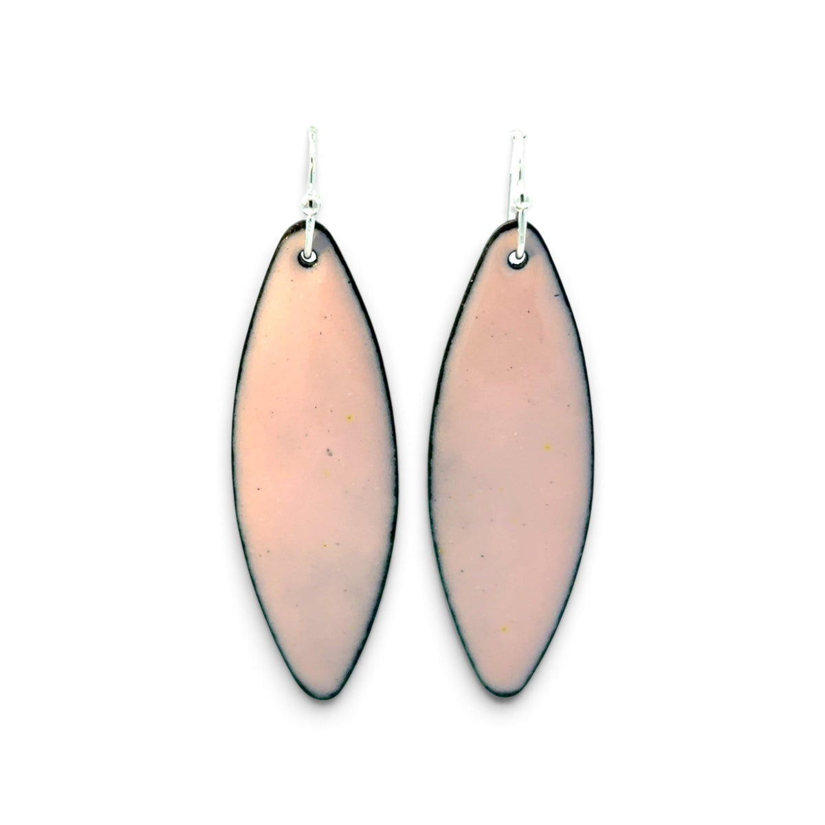 Stephanie Savic Polk: Simple Copper Enamel Oblong Earrings