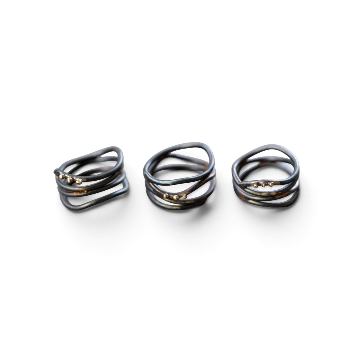 Metamorphosis Metals/Sonya Coulson Rook and Jackey Rook - Linear Wrap Ring:Size 7