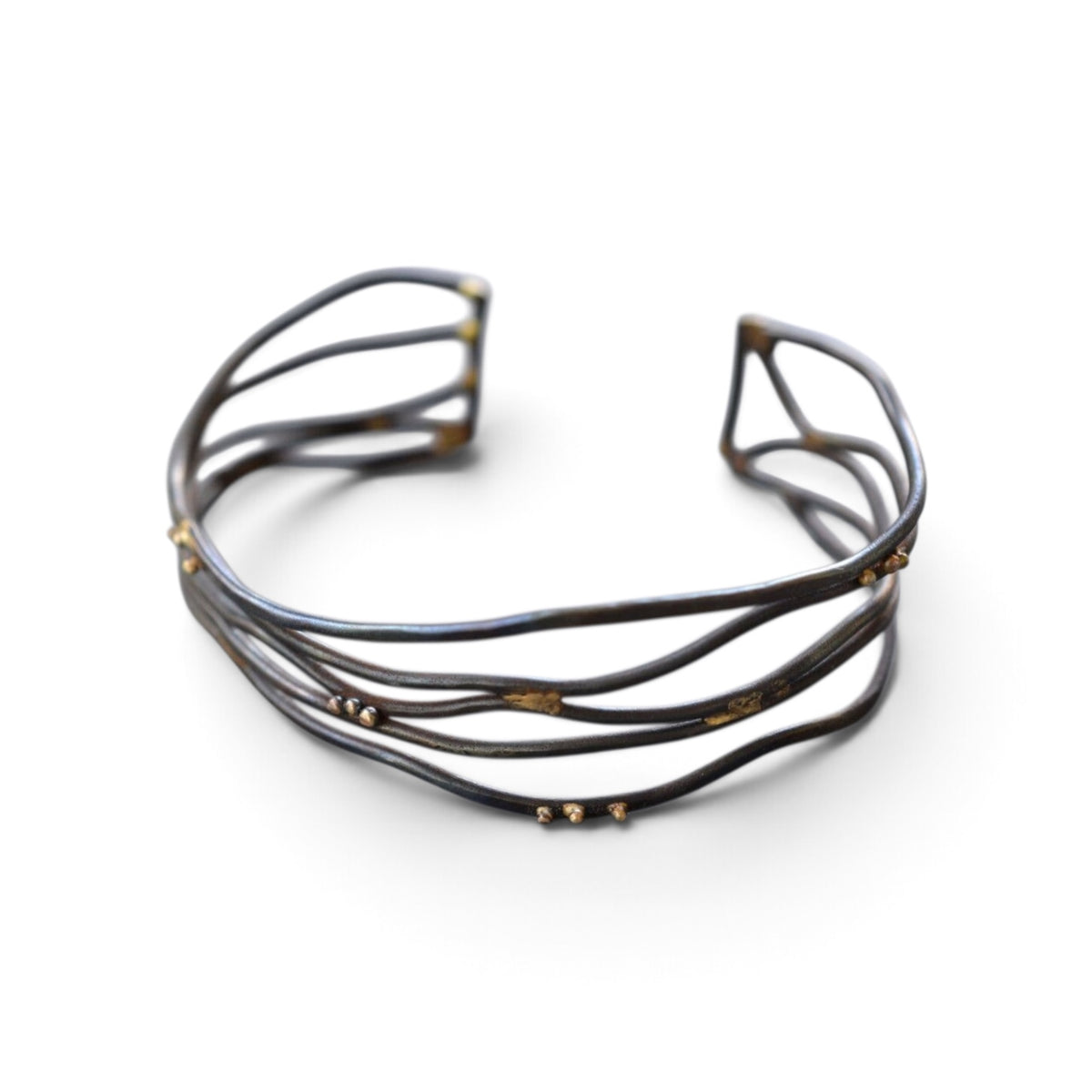 Metamorphosis Metals/Sonya Coulson Rook and Jackey Rook - Medium Organic Linear Cuff Bracelet