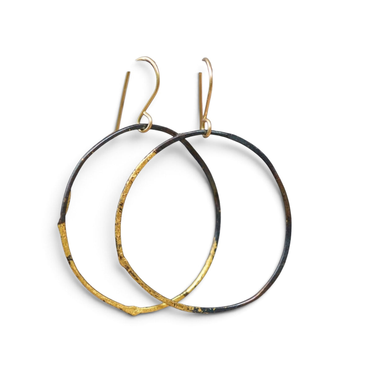 Metamorphosis Metals/Sonya Coulson Rook and Jackey Rook- Large Steel and Gold Hoops