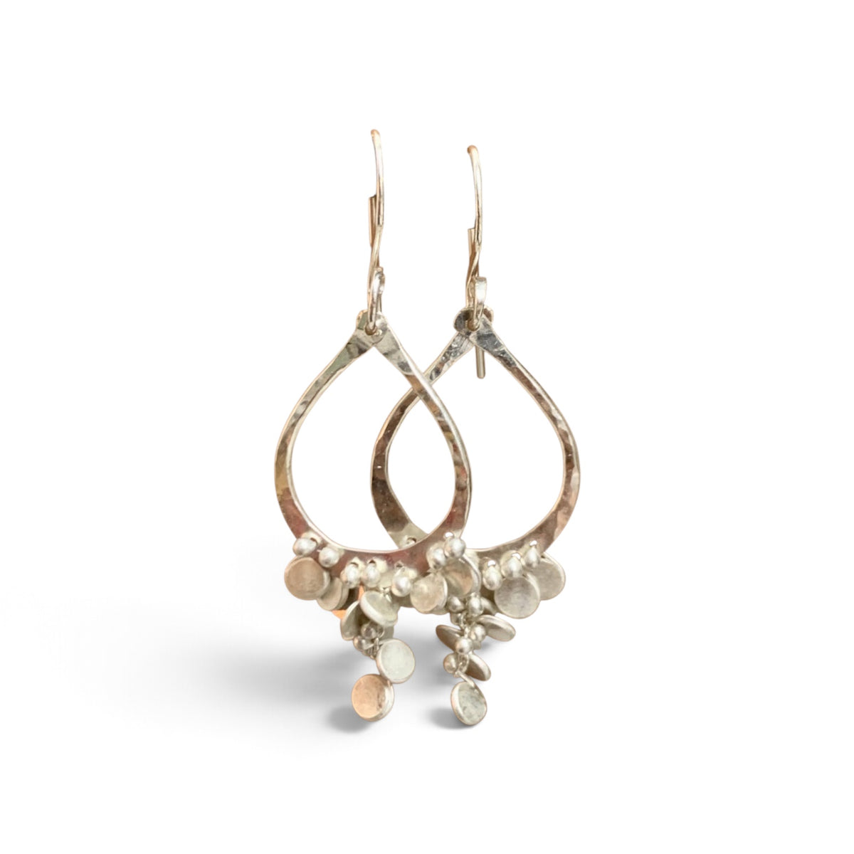 YedOmi Jewelry - Small Tear Confetti Earrings: Sterling Silver