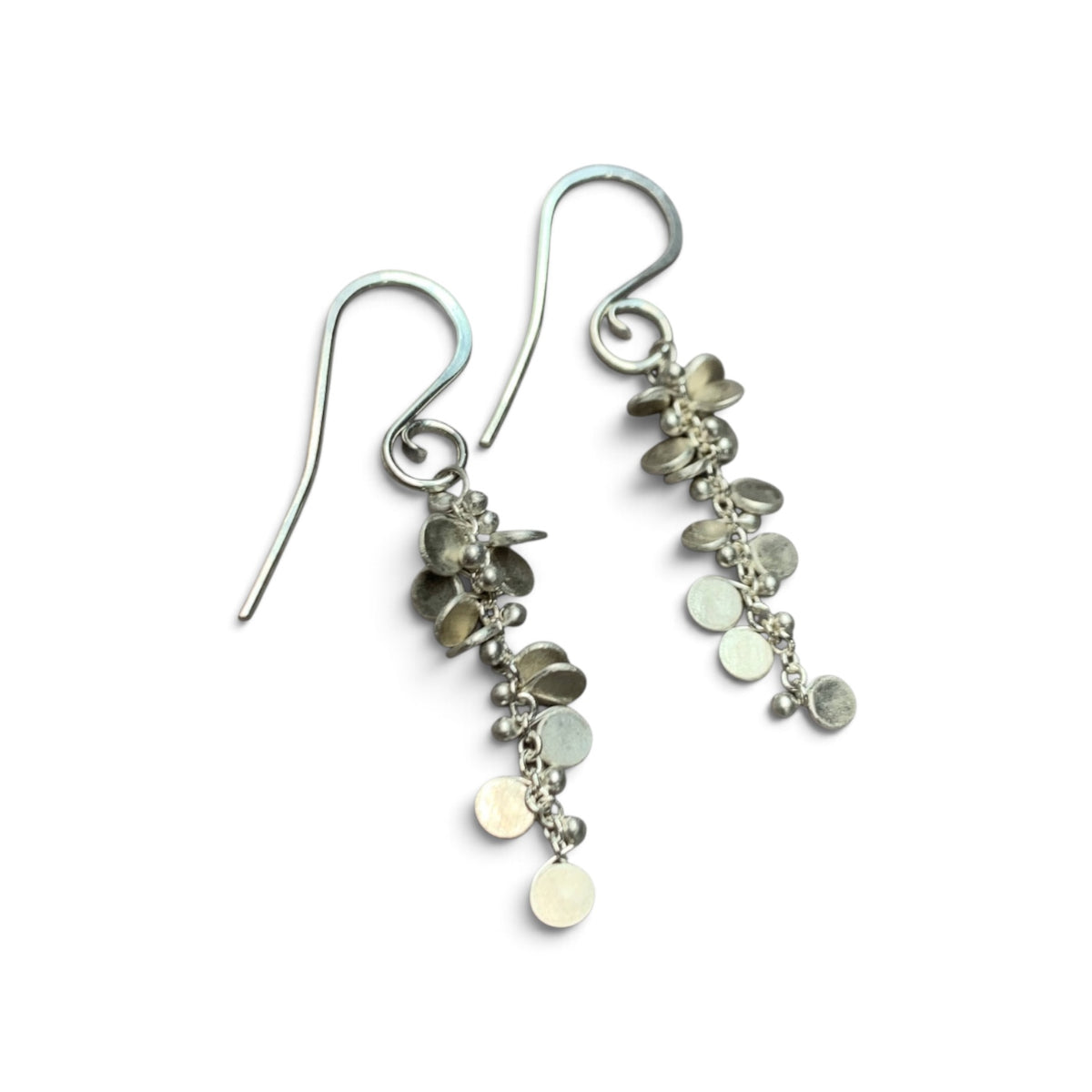 YedOmi Jewelry - Small Confetti Cluster Earrings: Sterling Silver
