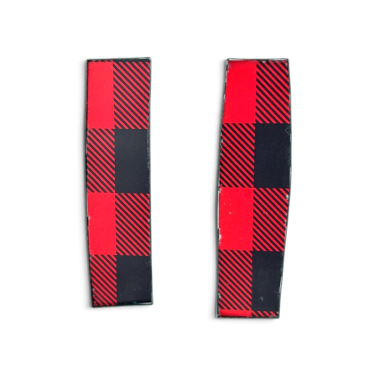 Carin Jones: Red Plaid Earrings, Tin Mints Series