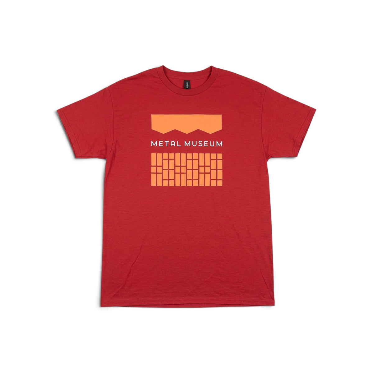 Metal Museum T-Shirt:  Architectural Design,  Red with Orange
