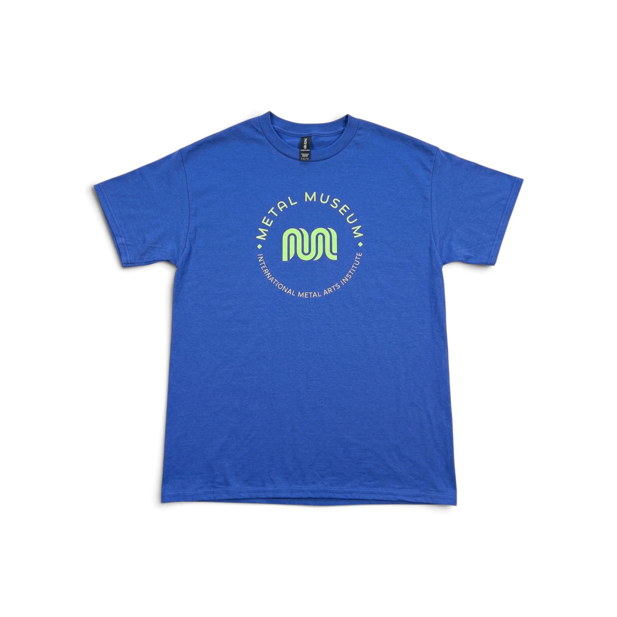 Metal Museum T-Shirt:  Circle Logo, Blue with Green