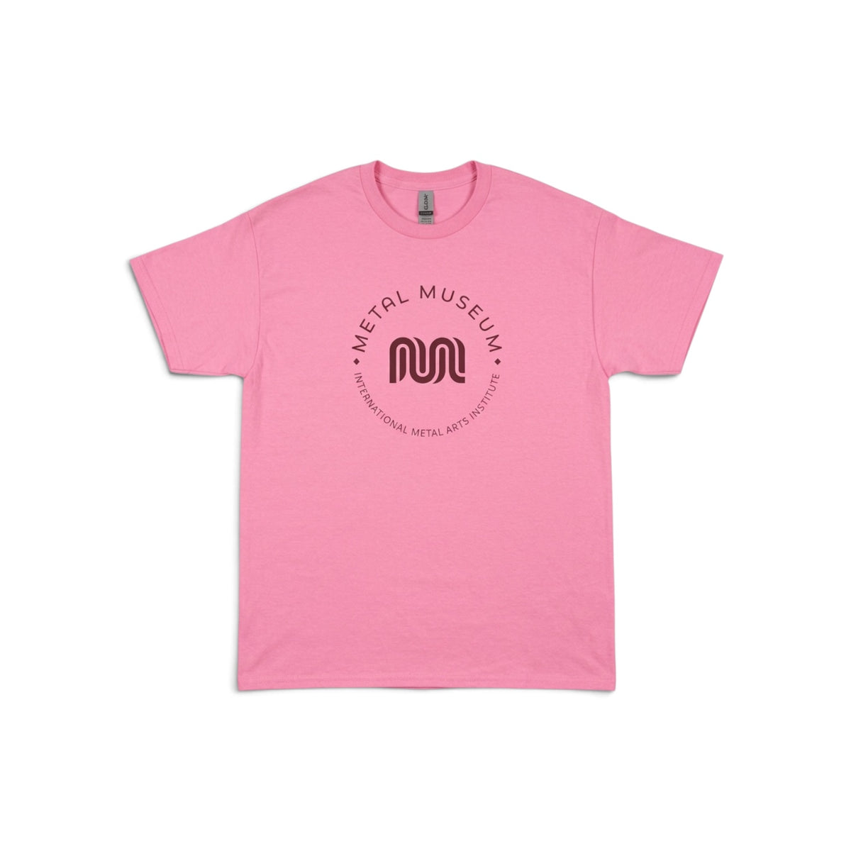 Metal Museum T-Shirt Circle Logo, Pink with Red