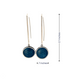 Sarah Perkins:Cobalt Blue, Textured Sterling Silver and Enamel Earrings
