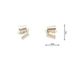 Ashley Buchanan: Folded Stud Earrings, Silver
