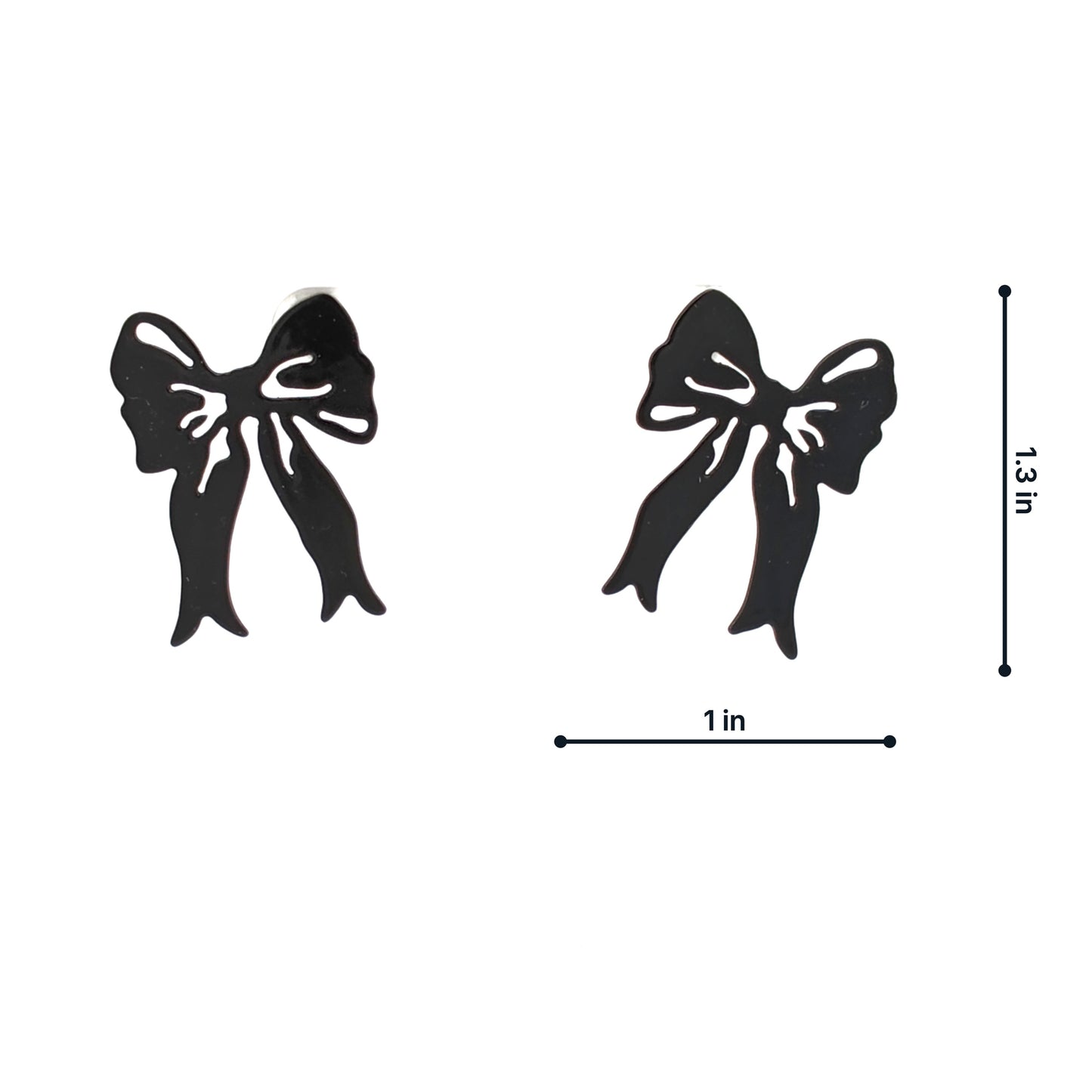 Ashley Buchanan: MAX Bow Post Earrings, Black