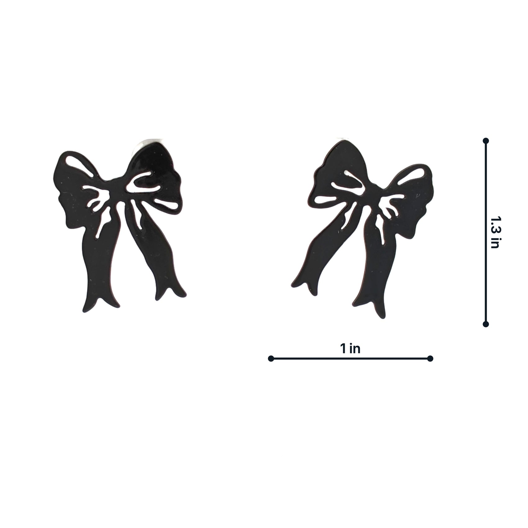 Ashley Buchanan: MAX Bow Post Earrings, Black