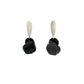 Ashley Buchanan: 2 piece Bloom Baulble Earrings, Silver/Black
