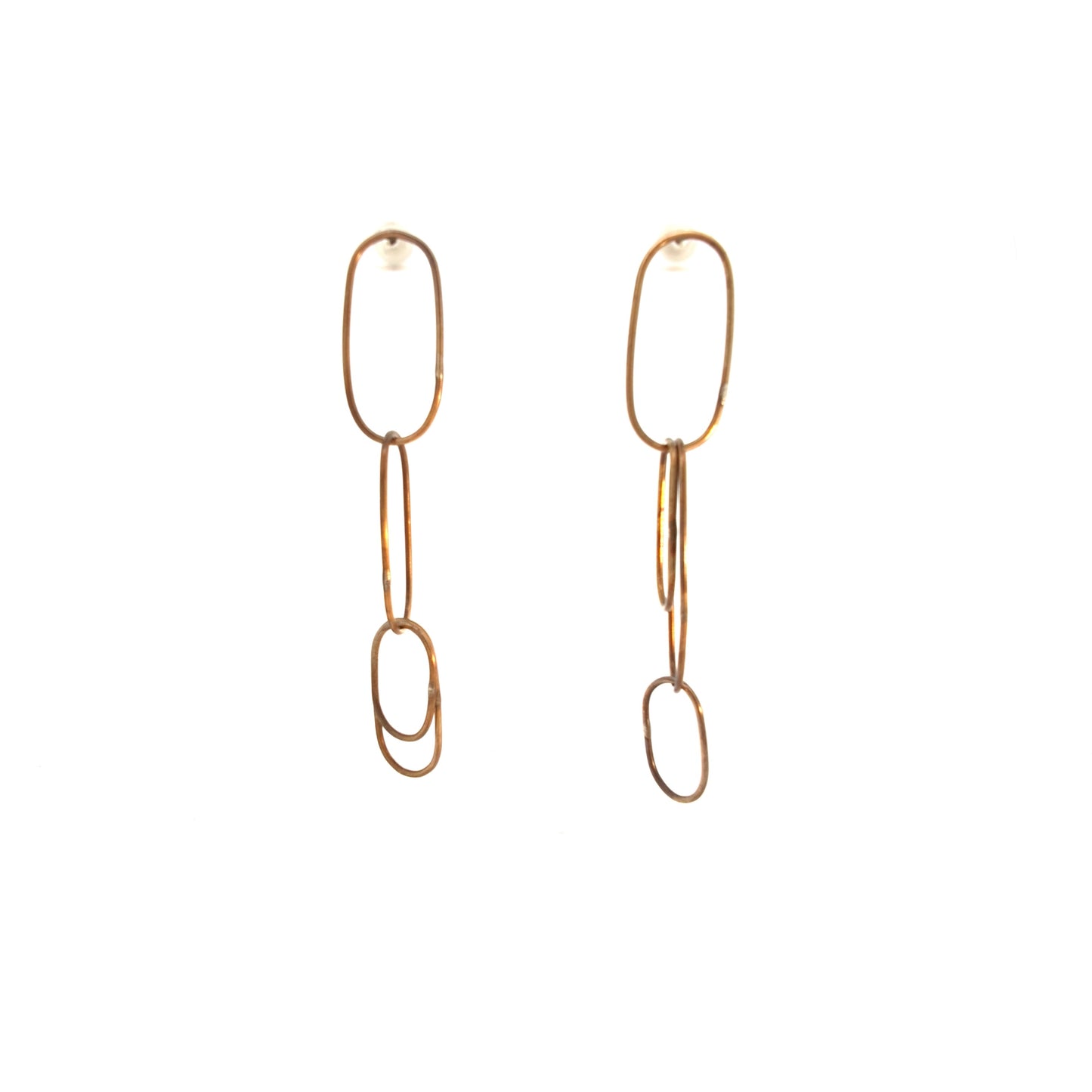 Olivia de Soria: Brass Ovals, Link Earrings