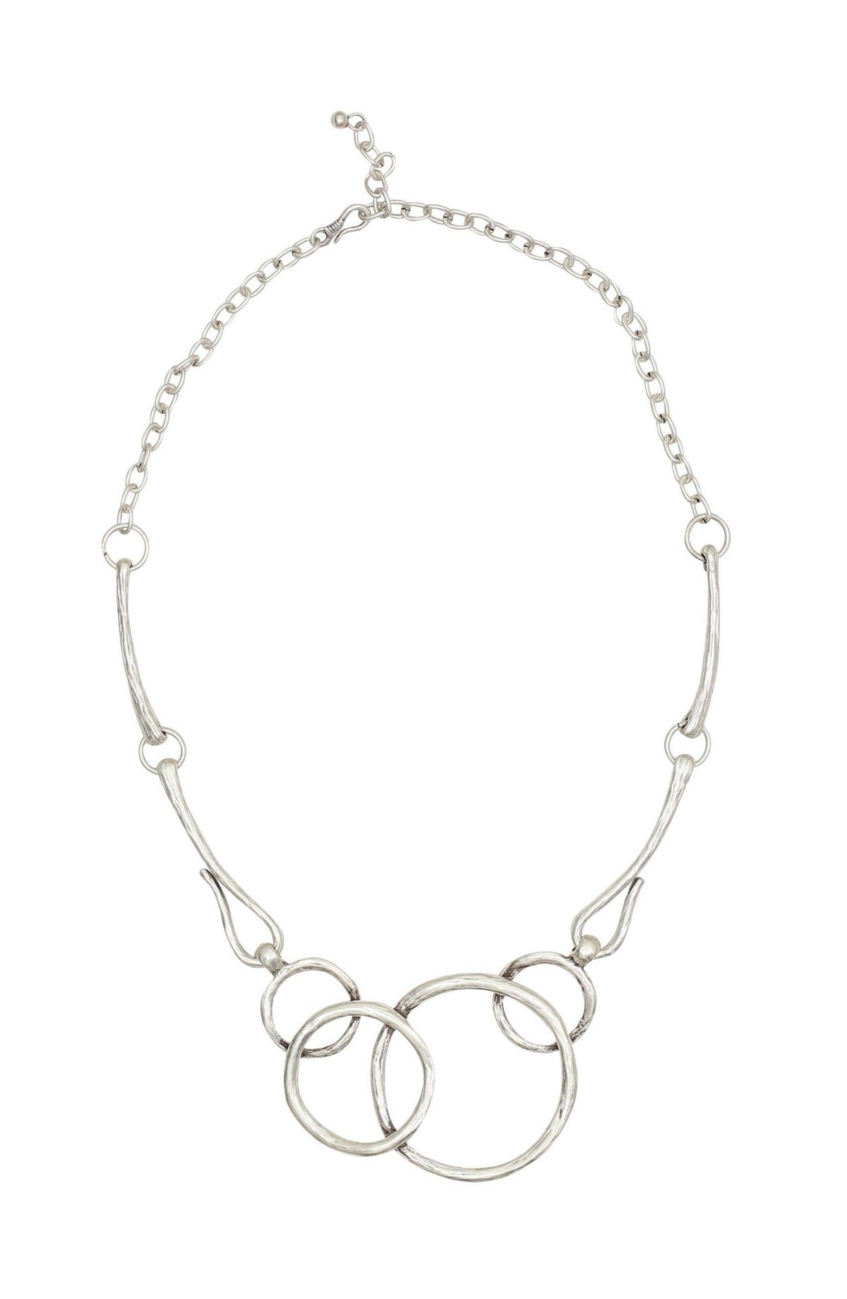 Chanour - Handmade Hoops Pewter Necklace