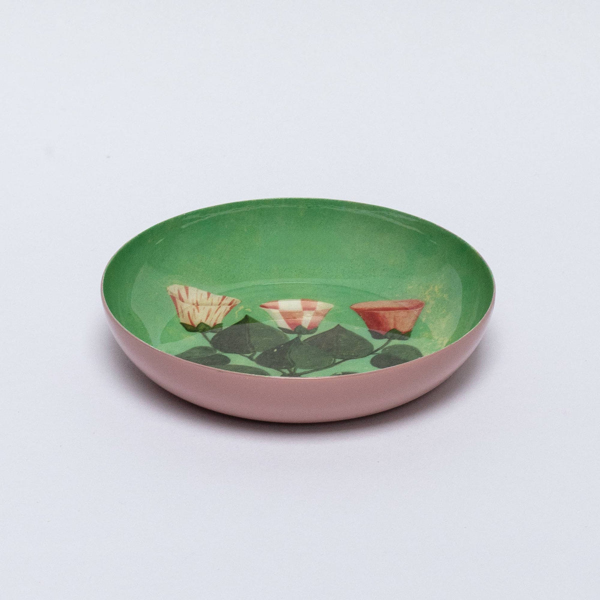 Roomytown Inc - Round Enamel Tray - Festival of Flowers