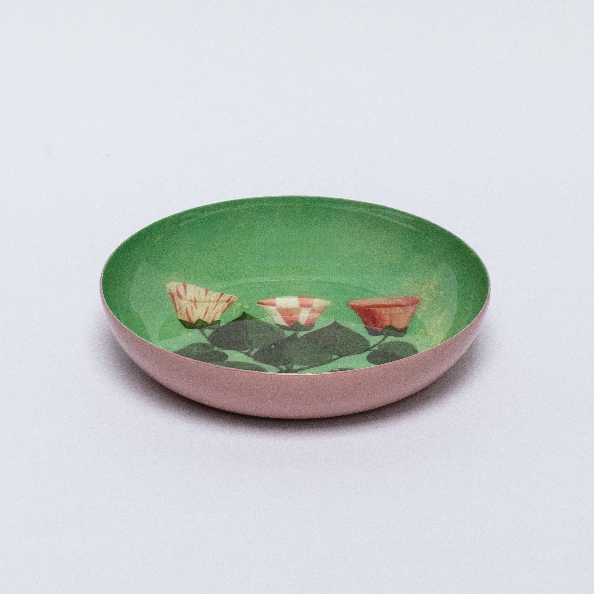 Roomytown Inc - Round Enamel Tray - Festival of Flowers