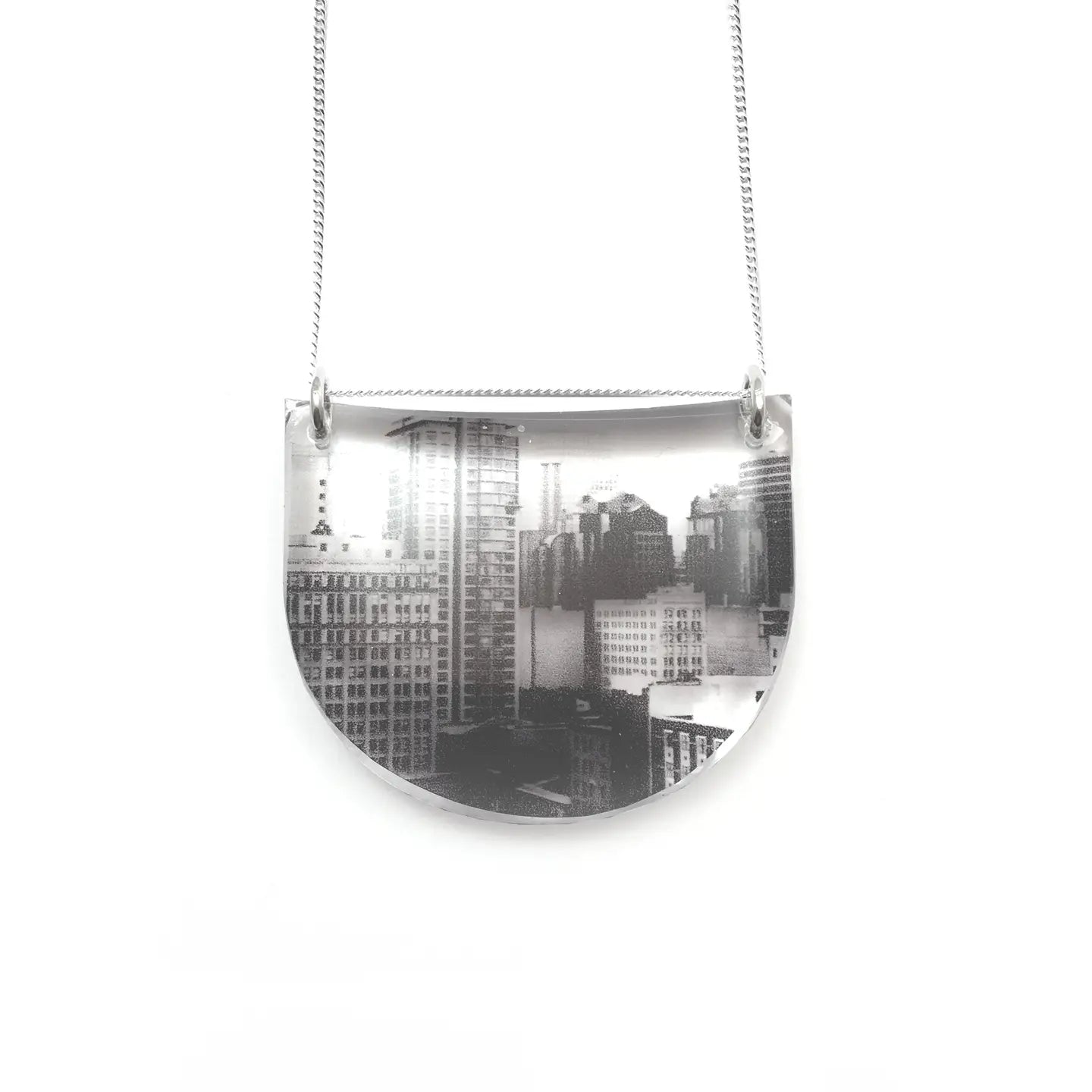 Black Drop Design: Necklace, lucite
