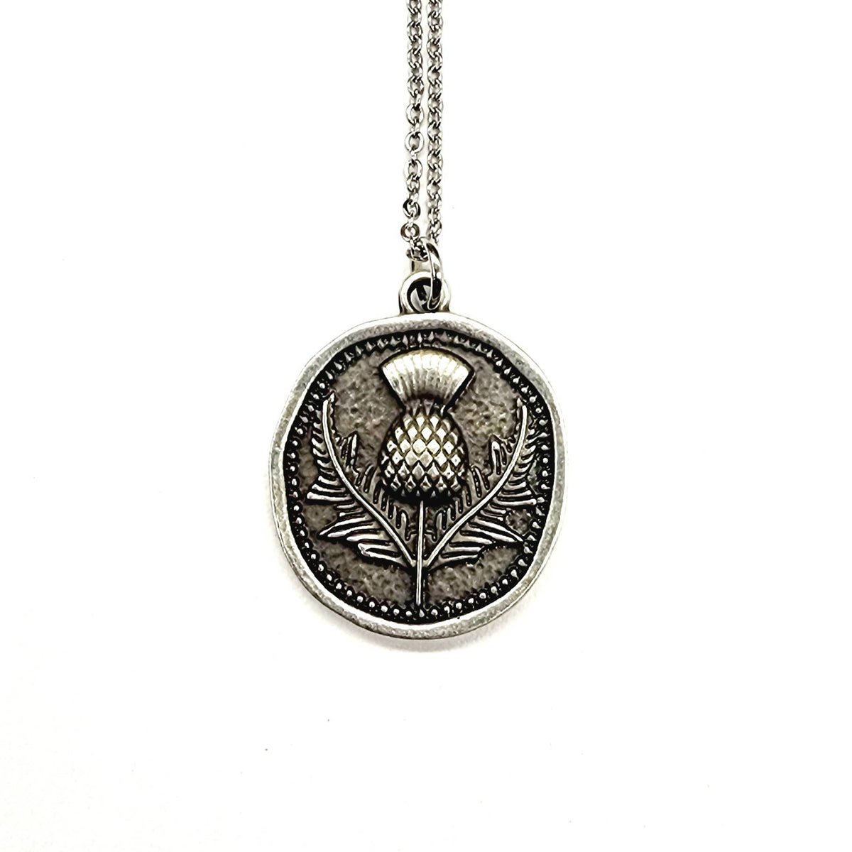 MergingMetals - Thistle Necklace - Antique Silver