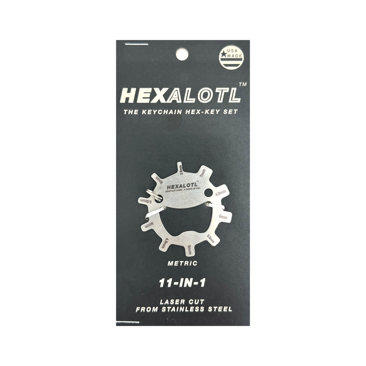 Zootility - Hexalotl™ 11-in-1 Hex-Key Set: Metric