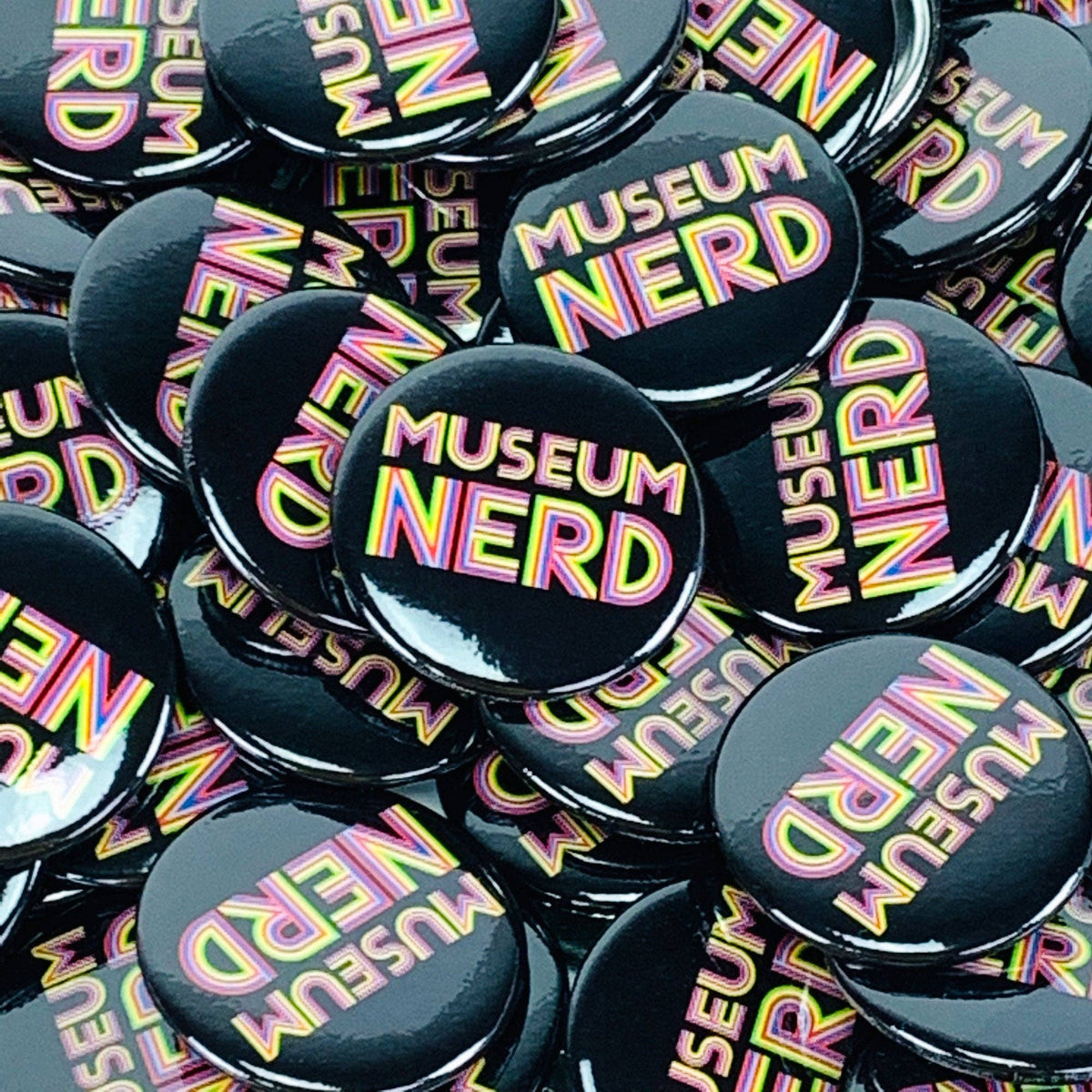 Museum Nerd Classic Black Button