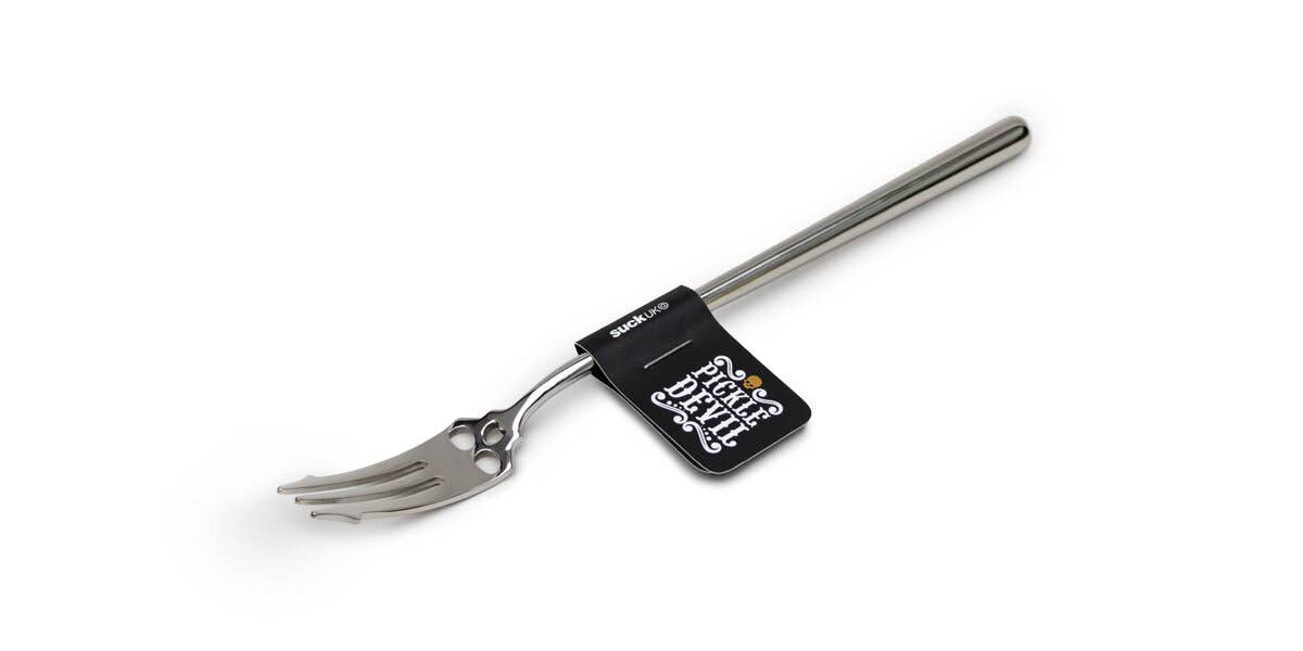 SUCK UK Ltd - USA - Pickle Devil - Skull head pickle fork with horns