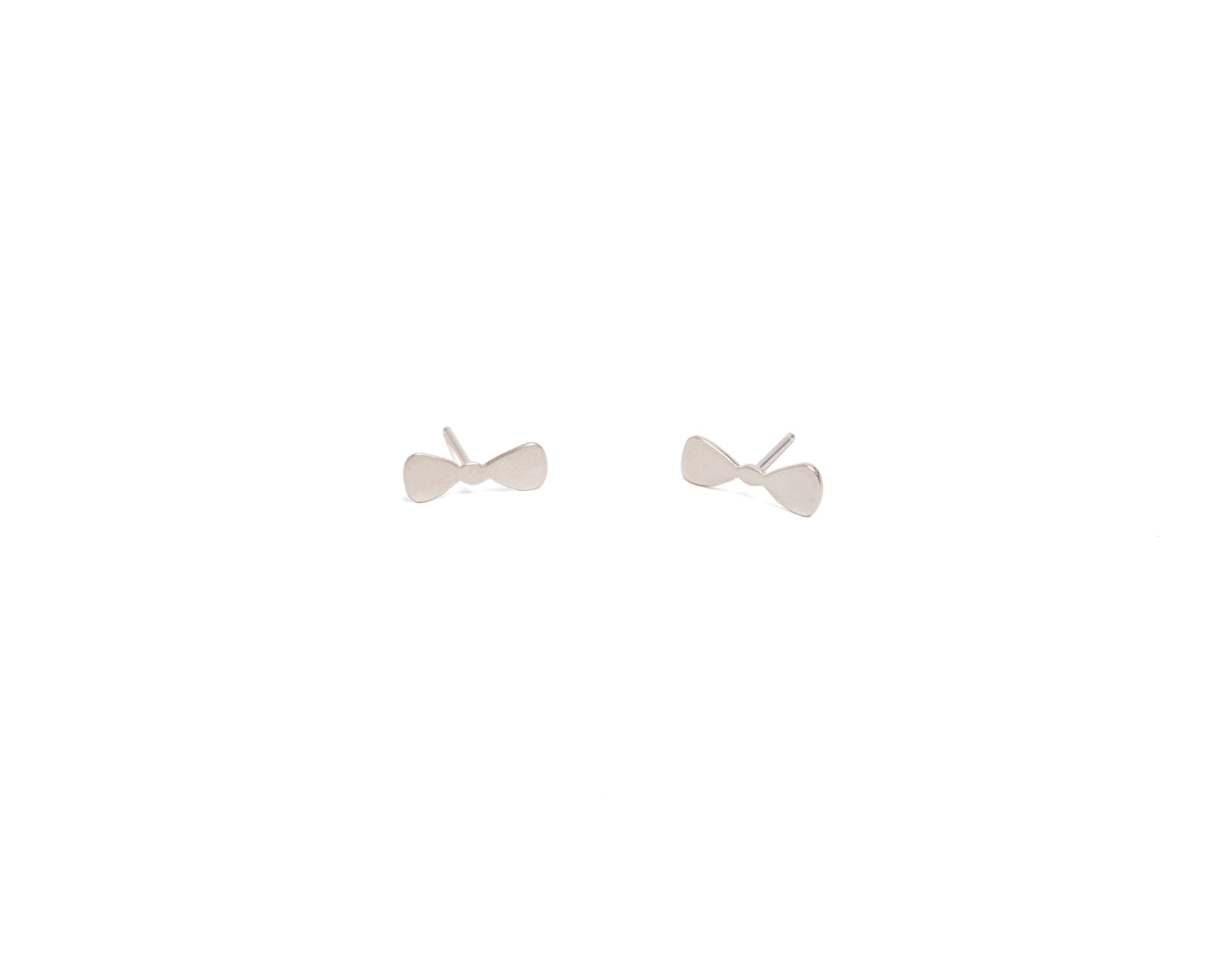 Ashley Buchanan: Bow Tie Studs, Silver