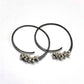 YedOmi Jewelry - Blooming Hoops- Xtra Small: Oxidized Sterling Silver