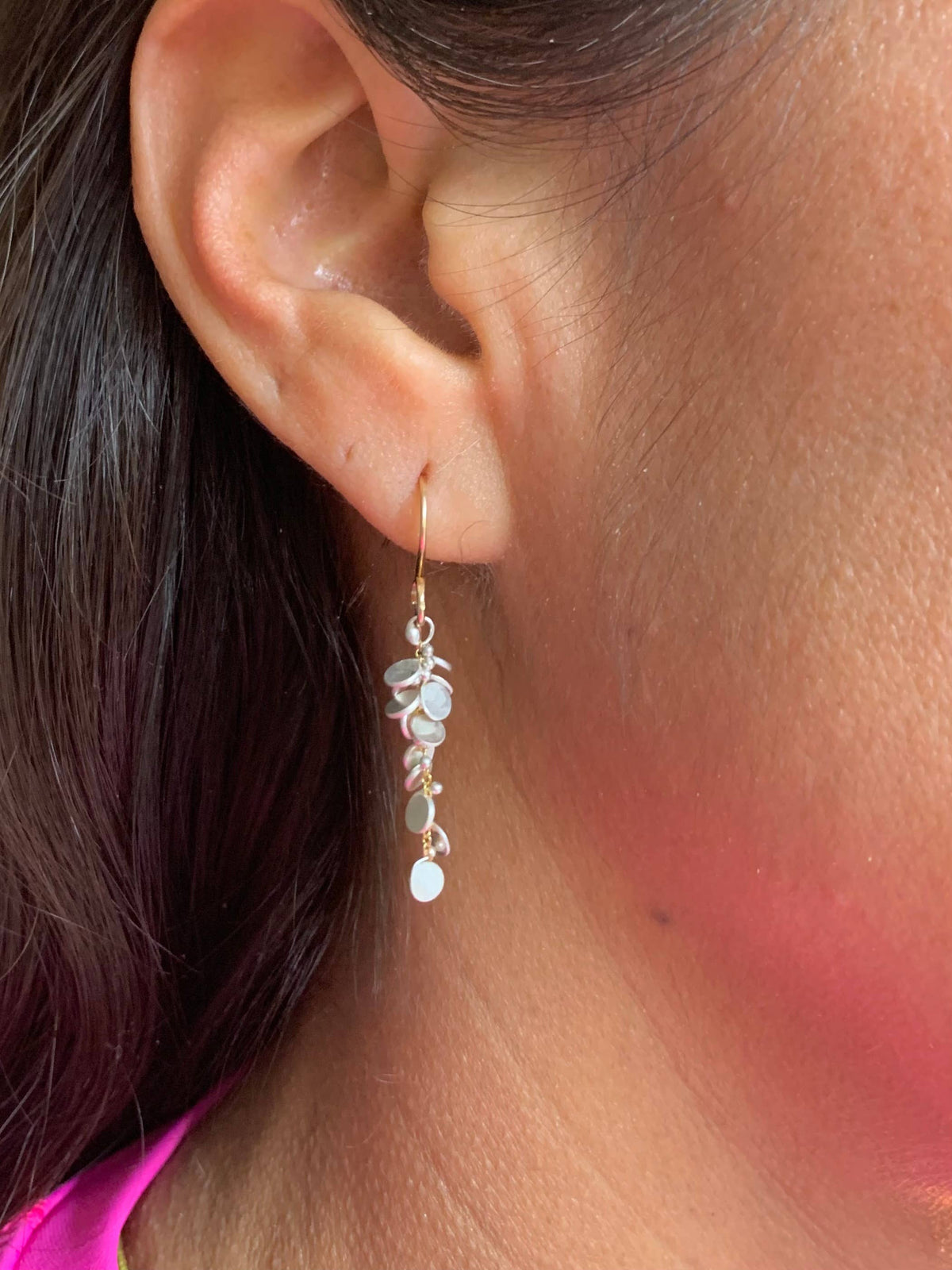 YedOmi Jewelry - Small Confetti Cluster Earrings: Sterling Silver