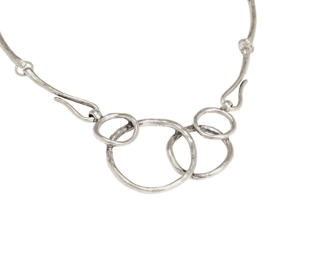 Chanour - Handmade Hoops Pewter Necklace