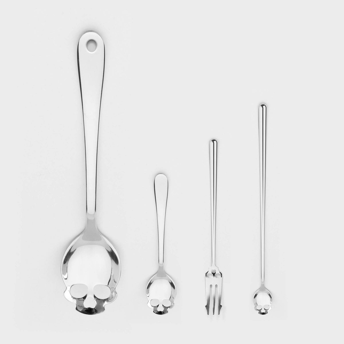 SUCK UK Ltd - USA - Skull Bar Spoon - Long-handled cocktail/dessert spoon