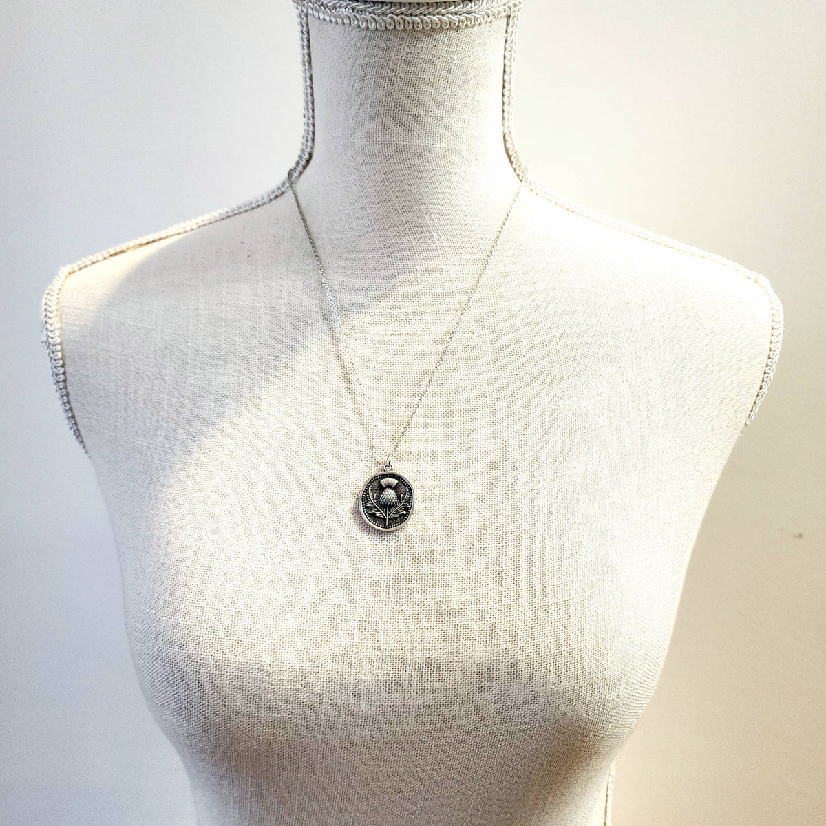 MergingMetals - Thistle Necklace - Antique Silver