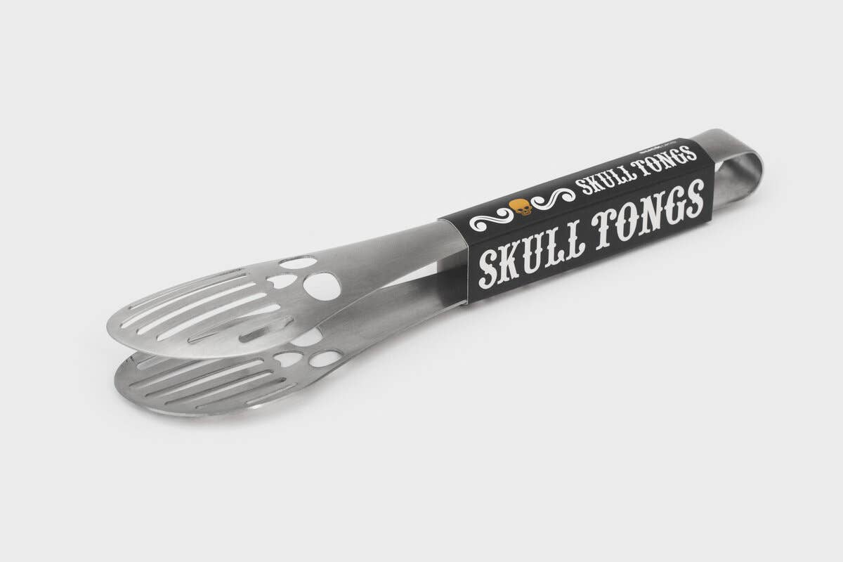 SUCK UK Ltd - USA - Skull Tongs - Stainless-steel kitchenware for tough chefs