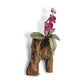 Copper Art -Pink Phaleanopsis Orchid Copper Wall Piece on Teak Wood