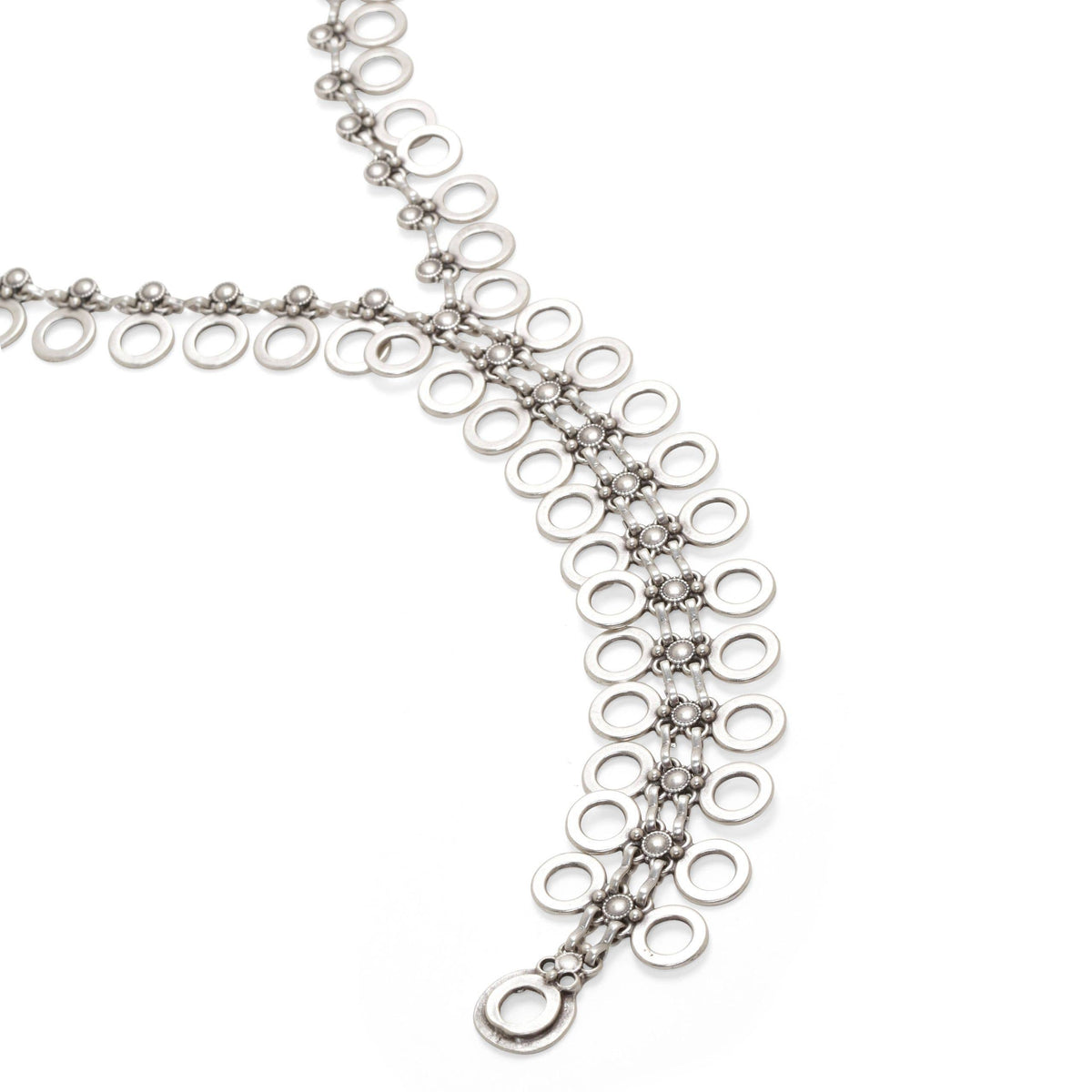 Chanour - Handmade Long Pewter Necklace