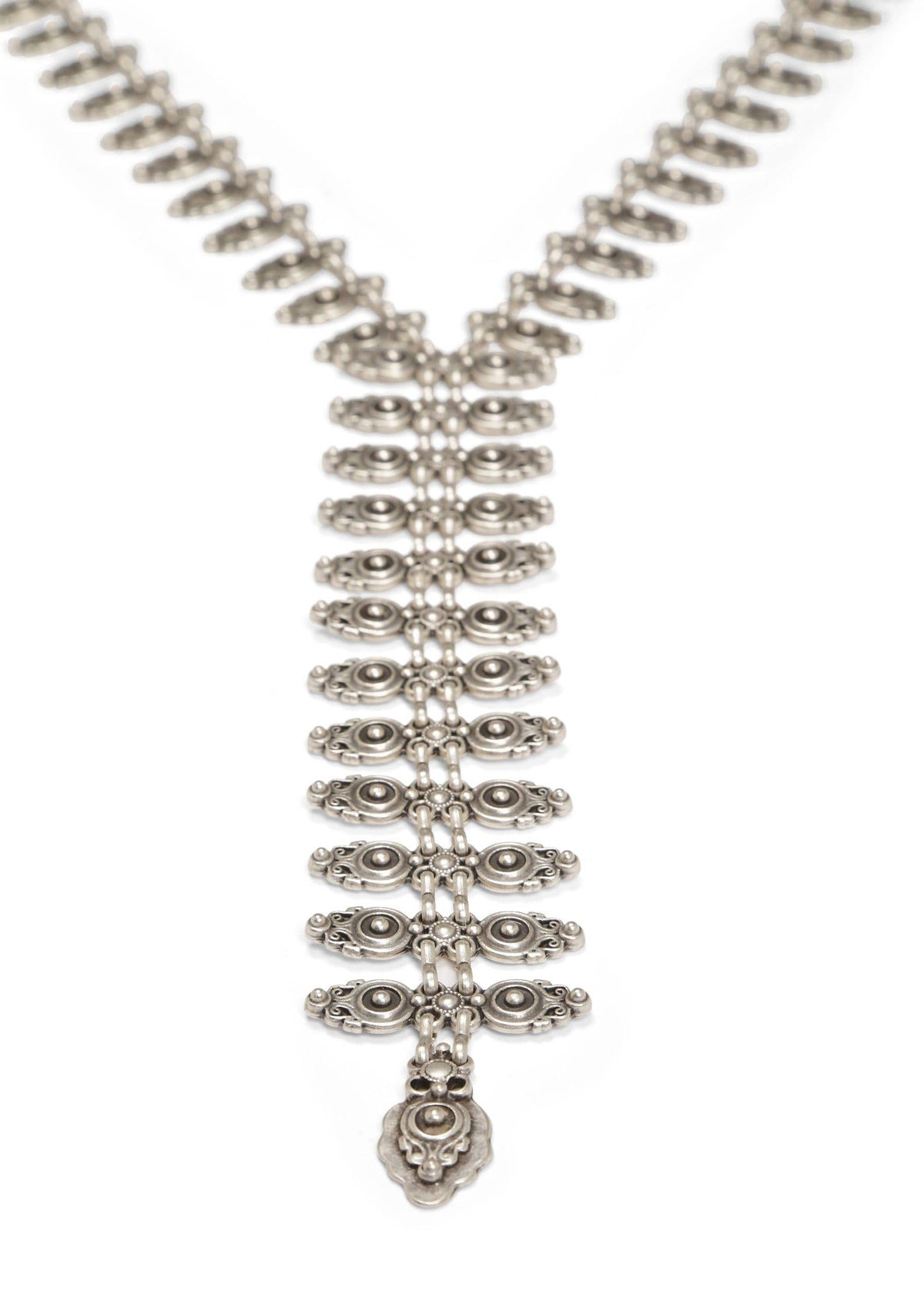 Chanour - Handmade Long Pewter Necklace