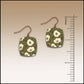 Illustrated Light & DC Designs - Olive Cottage Button Drop Handmade Earrings