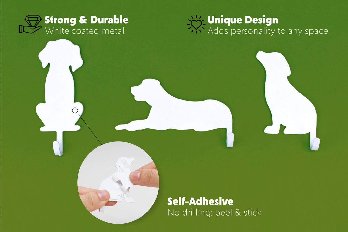 SUCK UK Ltd - USA - Dog Wall Hooks – Hang your stuff on their tails