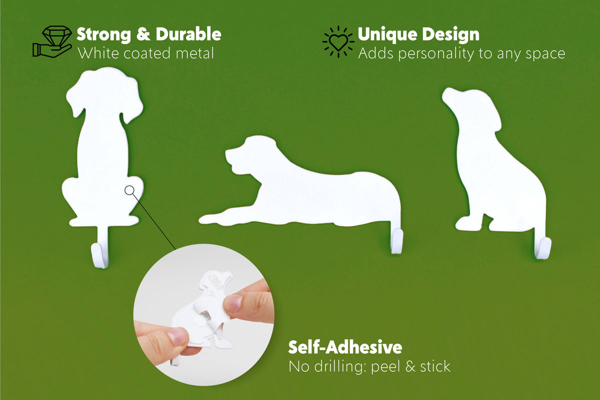 SUCK UK Ltd - USA - Dog Wall Hooks – Hang your stuff on their tails