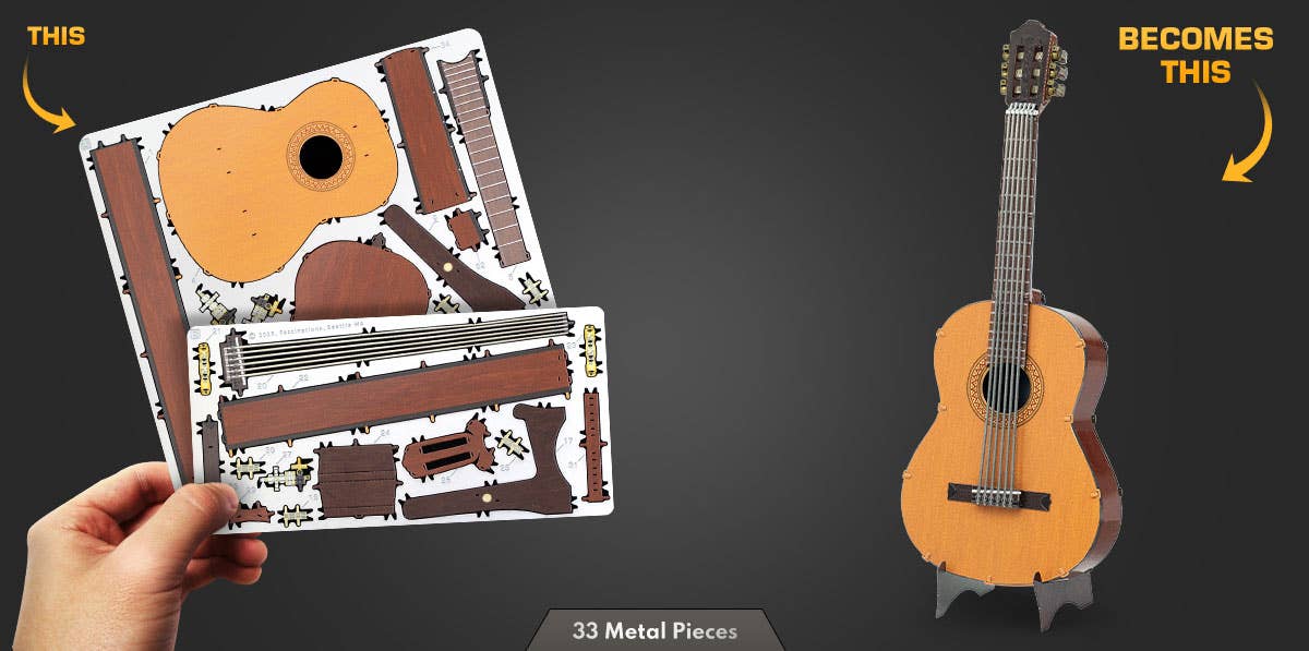Metal Earth - Metal Earth Classical Guitar 3D metal model kit