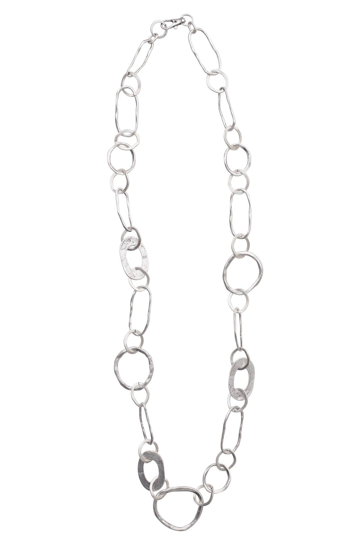 Chanour - Handmade Long Chain Pewter Necklace