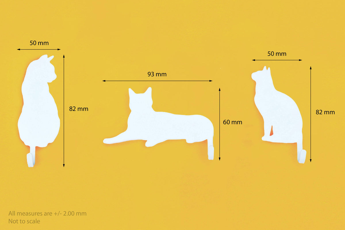 SUCK UK Ltd - USA - Cat Wall Hooks – Hang your stuff on their tails