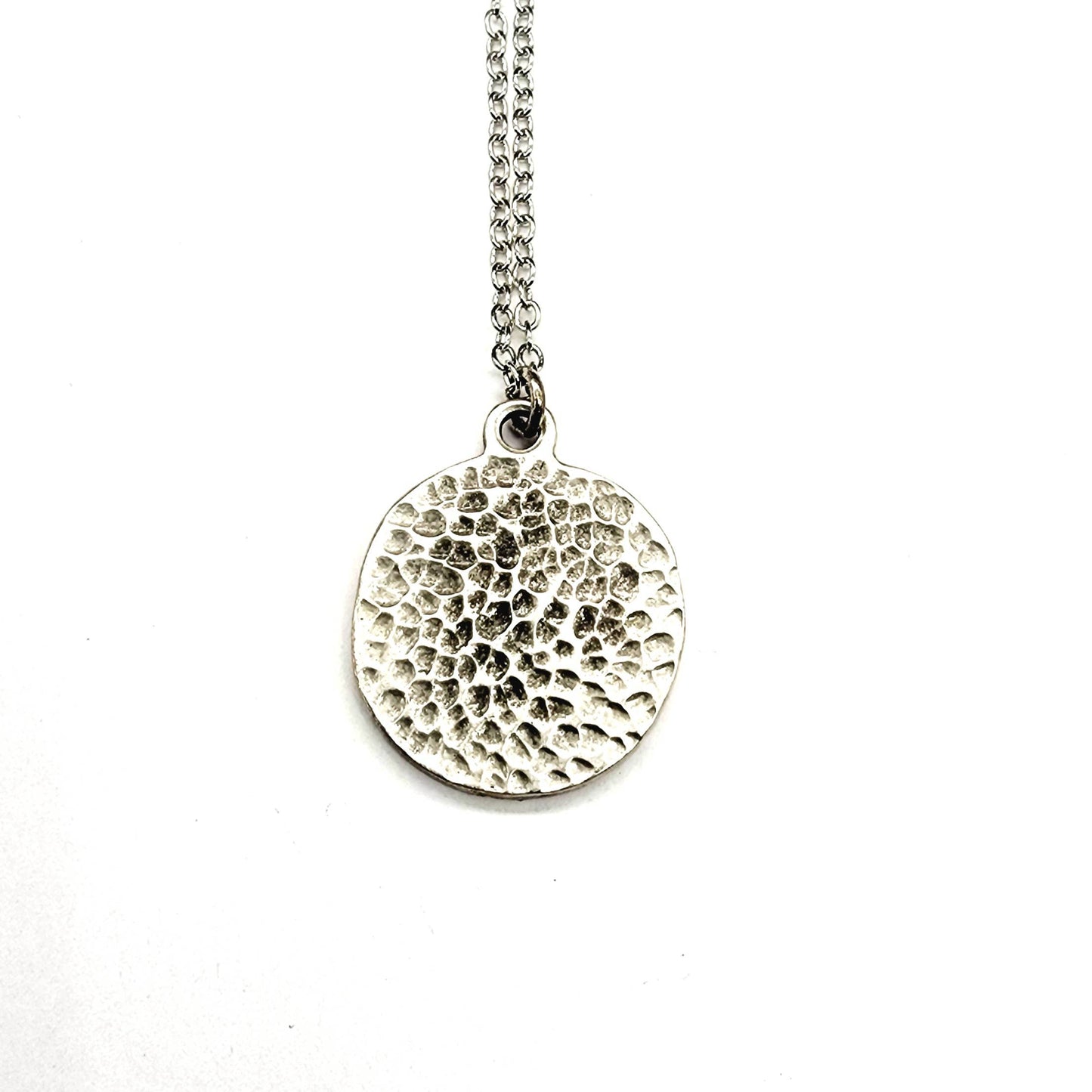 MergingMetals - Woodland Fern Pendant Necklace – Silver Forest Medallion