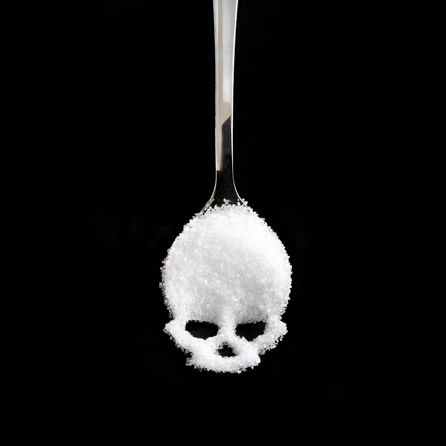 SUCK UK Ltd - USA - Skull Sugar-Spoon - Stainless steel teaspoon with cut-outs: Silver